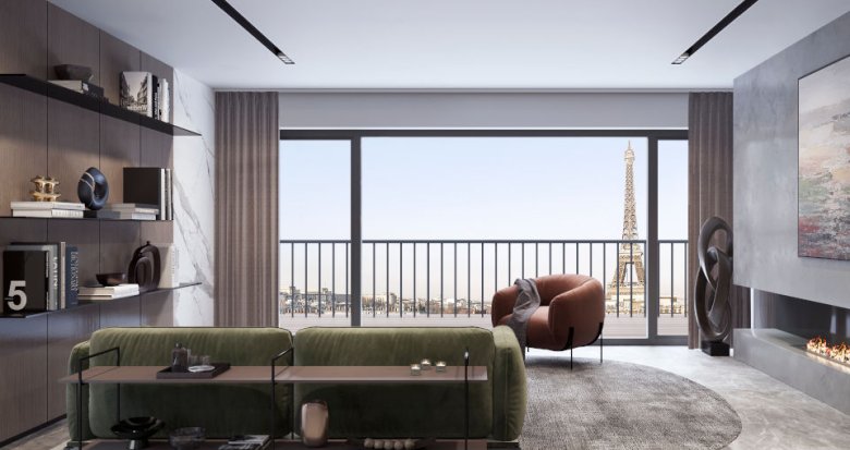 Achat / Vente appartement neuf Paris 15 proche métro Bir-Hakeim (75015) - Réf. 7442