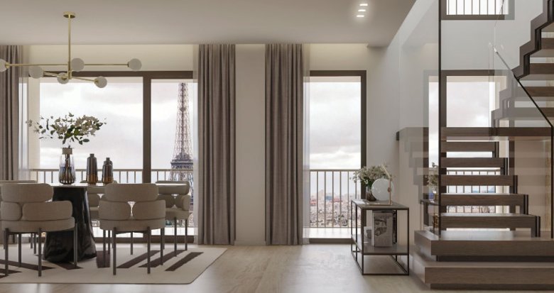 Achat / Vente appartement neuf Paris 15 proche métro Bir-Hakeim (75015) - Réf. 7442